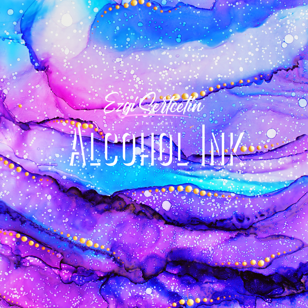 Premium Alcohol Ink|Metallic or Glitter Vibrant|High Saturated Unique Colors|4oz|For Tumblers,Coasters,Resin Dye,Alcohol Ink Paper,Yupo,Resin Petri Dish|by Ezgi Sertcetin