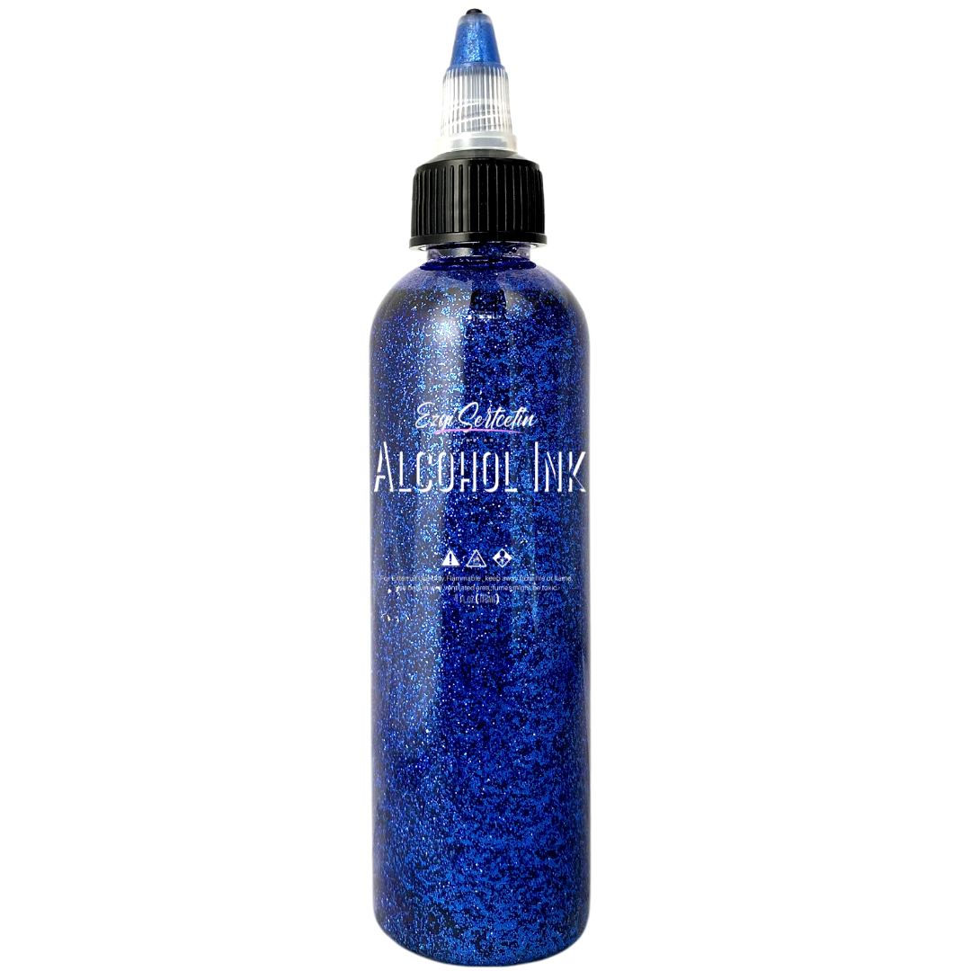 Premium Alcohol Ink|Metallic or Glitter Vibrant|High Saturated Unique Colors|4oz|For Tumblers,Coasters,Resin Dye,Alcohol Ink Paper,Yupo,Resin Petri Dish|by Ezgi Sertcetin