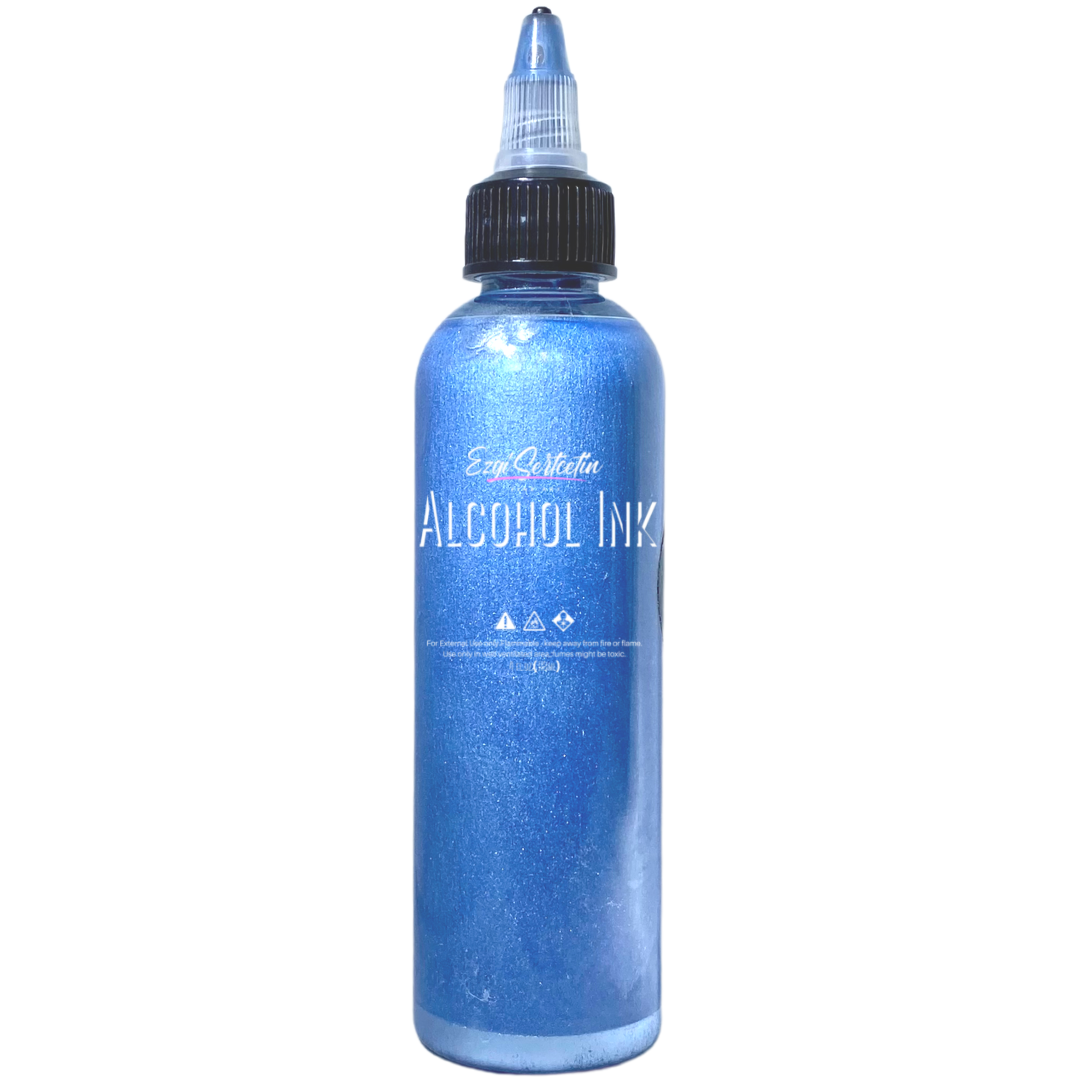 Premium Alcohol Ink|Metallic or Glitter Vibrant|High Saturated Unique Colors|4oz|For Tumblers,Coasters,Resin Dye,Alcohol Ink Paper,Yupo,Resin Petri Dish|by Ezgi Sertcetin