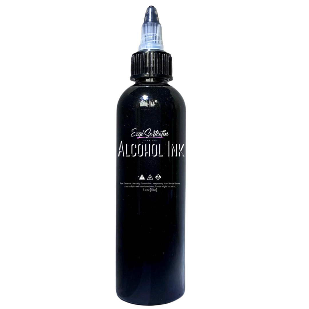 Premium Alcohol Ink|Metallic or Glitter Vibrant|High Saturated Unique Colors|4oz|For Tumblers,Coasters,Resin Dye,Alcohol Ink Paper,Yupo,Resin Petri Dish|by Ezgi Sertcetin