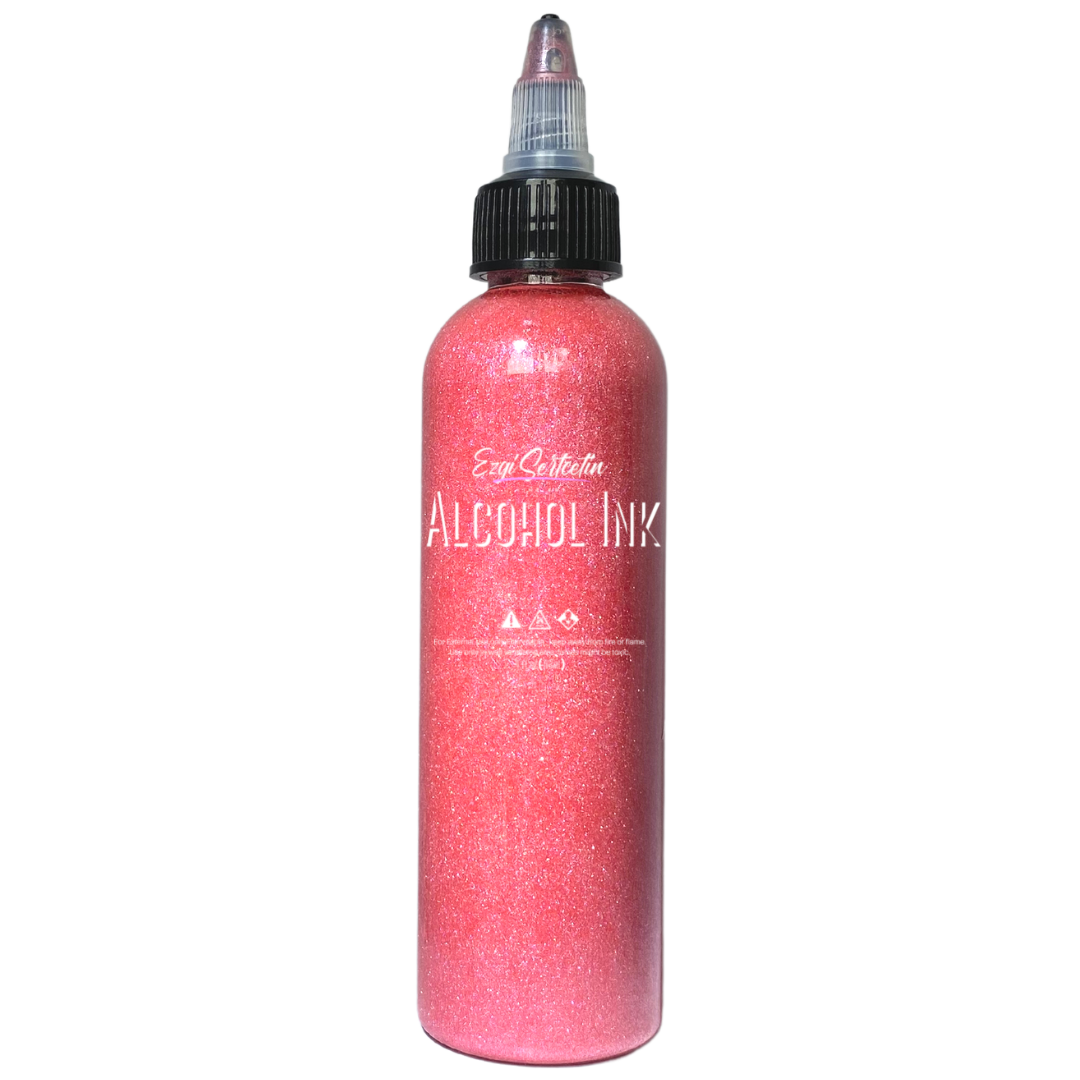 Premium Alcohol Ink|Metallic or Glitter Vibrant|High Saturated Unique Colors|4oz|For Tumblers,Coasters,Resin Dye,Alcohol Ink Paper,Yupo,Resin Petri Dish|by Ezgi Sertcetin