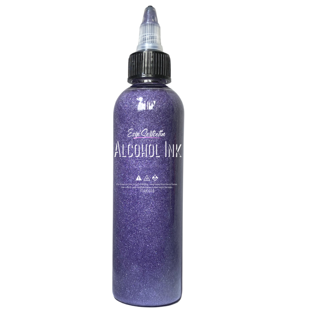 Premium Alcohol Ink|Metallic or Glitter Vibrant|High Saturated Unique Colors|4oz|For Tumblers,Coasters,Resin Dye,Alcohol Ink Paper,Yupo,Resin Petri Dish|by Ezgi Sertcetin