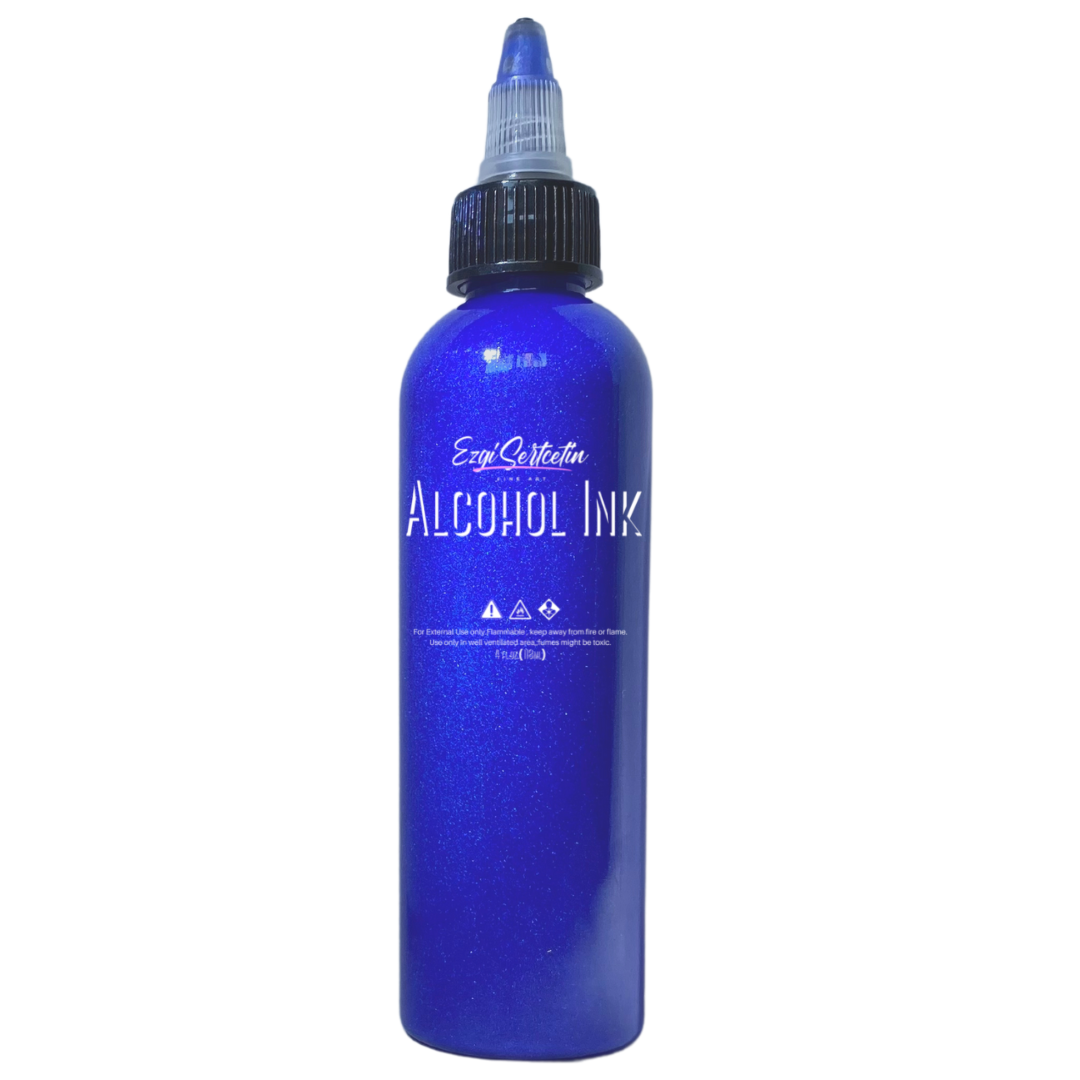 Premium Alcohol Ink|Metallic or Glitter Vibrant|High Saturated Unique Colors|4oz|For Tumblers,Coasters,Resin Dye,Alcohol Ink Paper,Yupo,Resin Petri Dish|by Ezgi Sertcetin
