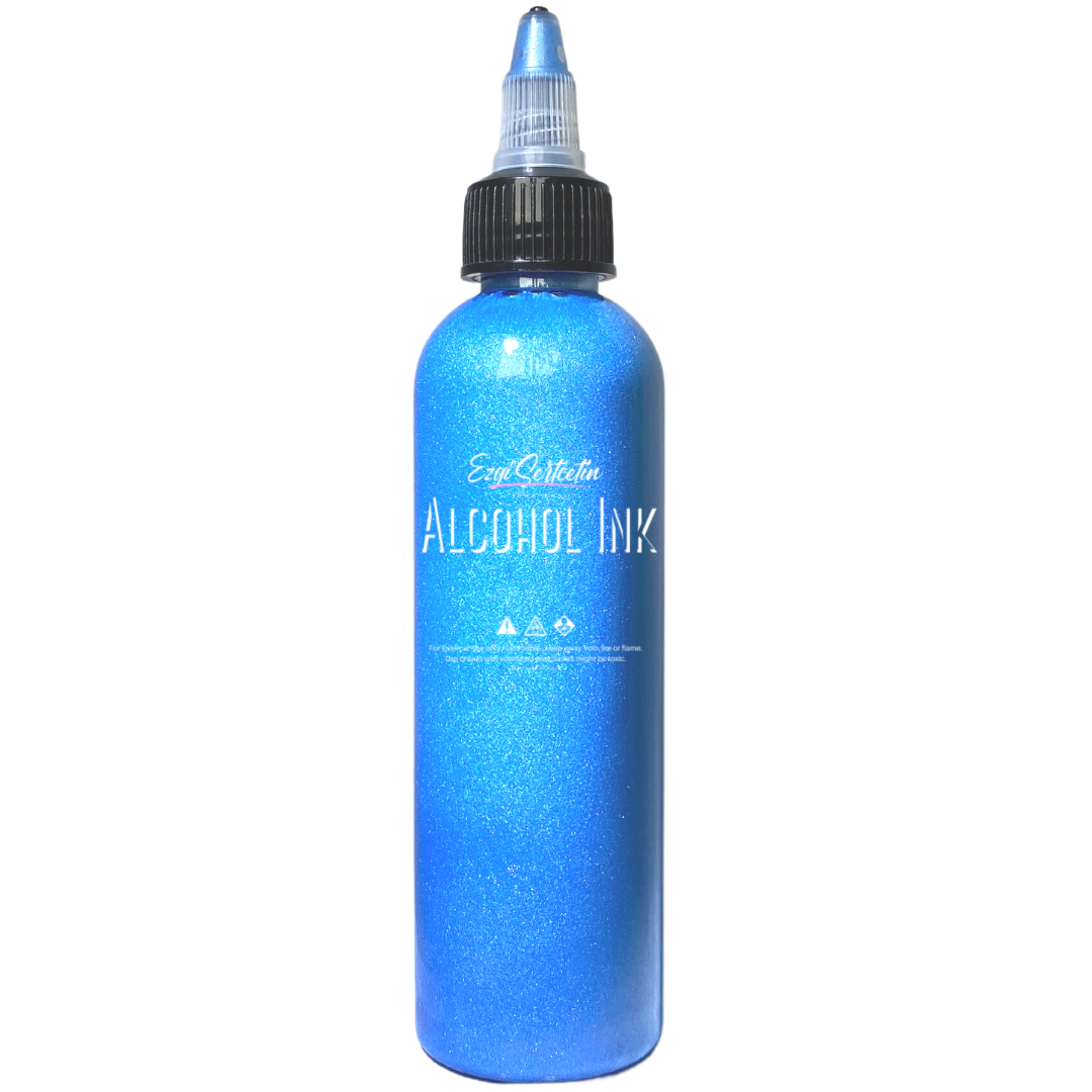 Premium Alcohol Ink|Metallic or Glitter Vibrant|High Saturated Unique Colors|4oz|For Tumblers,Coasters,Resin Dye,Alcohol Ink Paper,Yupo,Resin Petri Dish|by Ezgi Sertcetin
