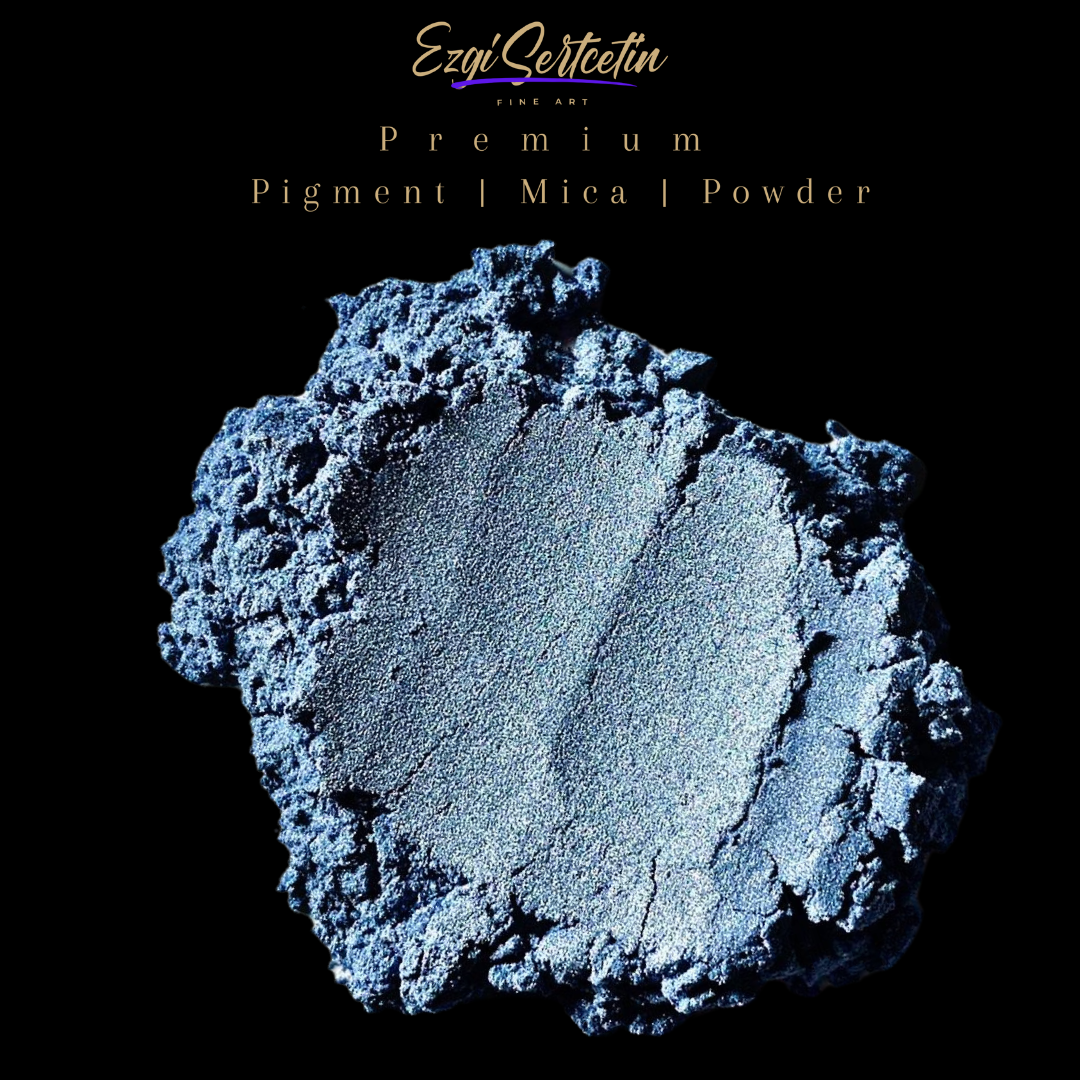 Premium Pigment Powder 50g | Unique & Bright Pearlescent Metallic and Neon Colors | Especially Formulated for Artwork, Resin, Slime, Plasticine and more by Ezgi Sertcetin