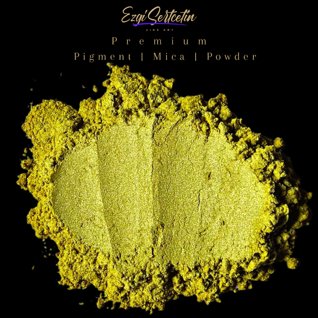 Premium Pigment Powder 50g | Unique & Bright Pearlescent Metallic and Neon Colors | Especially Formulated for Artwork, Resin, Slime, Plasticine and more by Ezgi Sertcetin