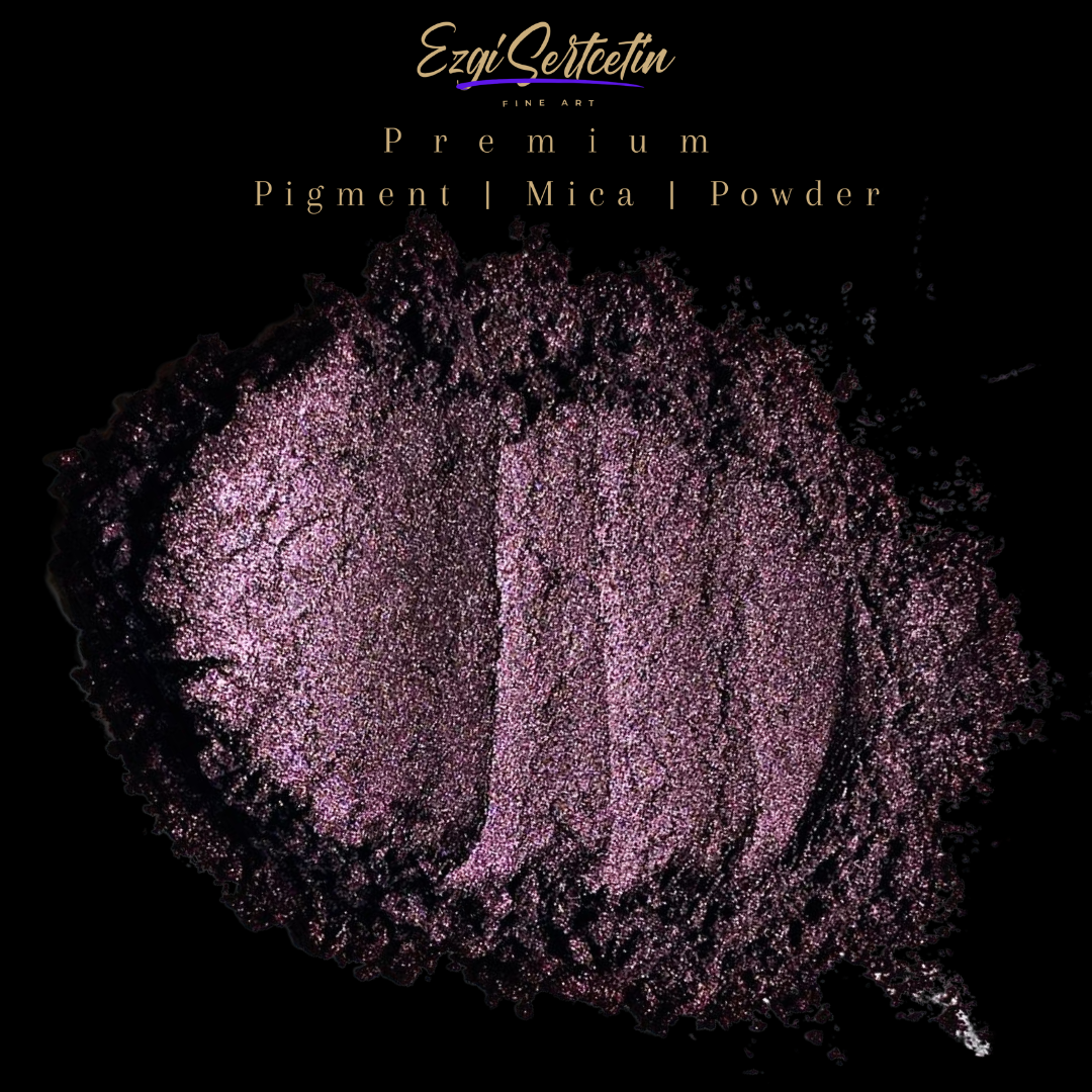 Premium Pigment Powder 50g | Unique & Bright Pearlescent Metallic and Neon Colors | Especially Formulated for Artwork, Resin, Slime, Plasticine and more by Ezgi Sertcetin