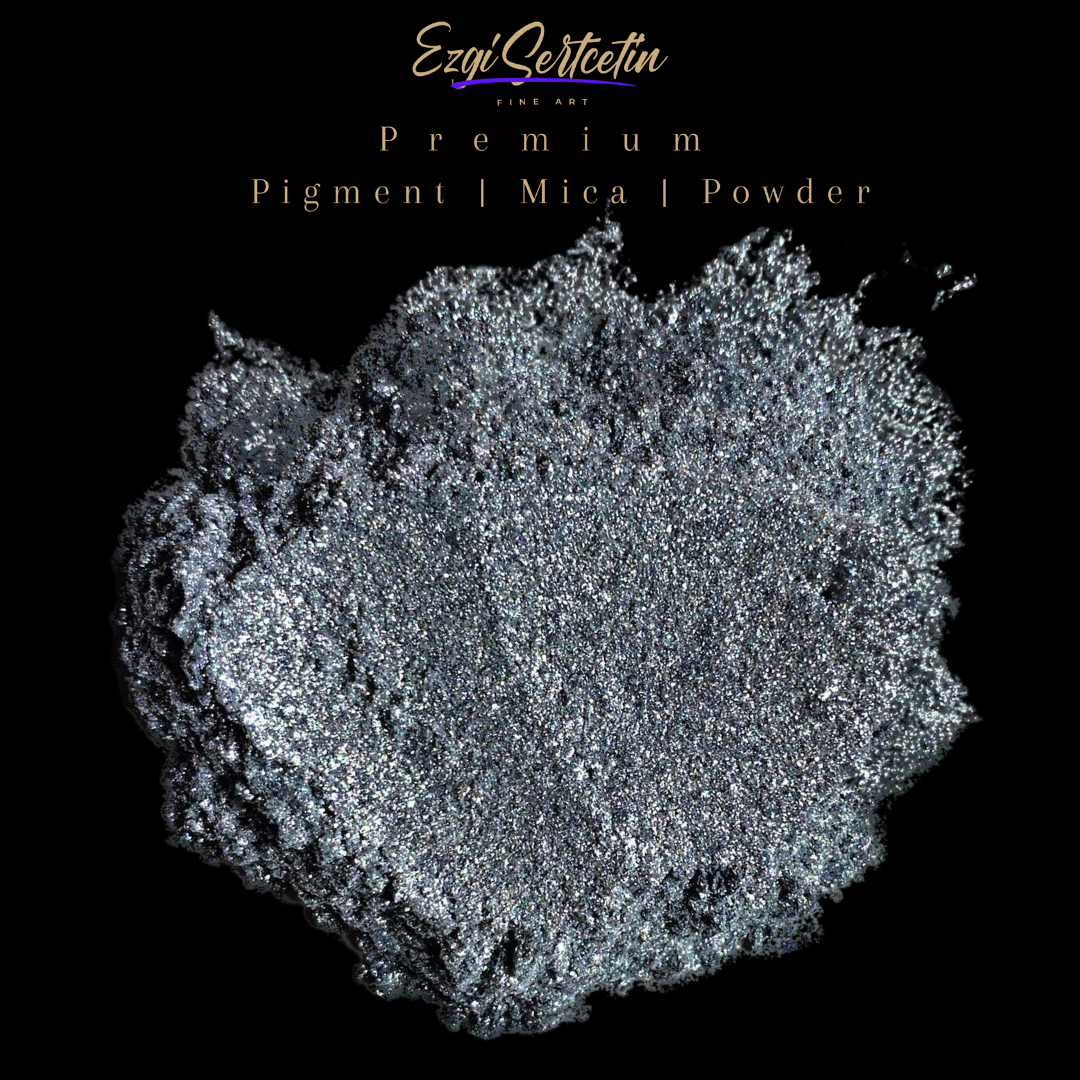 Premium Pigment Powder 50g | Unique & Bright Pearlescent Metallic and Neon Colors | Especially Formulated for Artwork, Resin, Slime, Plasticine and more by Ezgi Sertcetin
