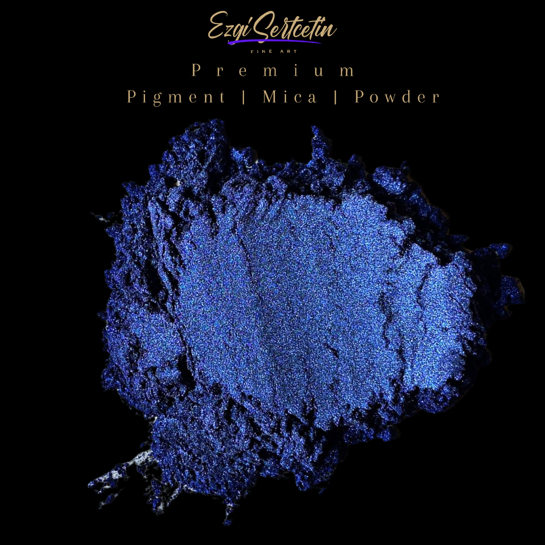 Premium Pigment Powder 50g | Unique & Bright Pearlescent Metallic and Neon Colors | Especially Formulated for Artwork, Resin, Slime, Plasticine and more by Ezgi Sertcetin