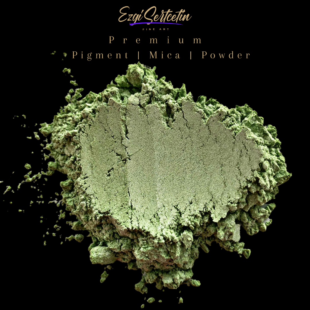 Premium Pigment Powder 50g | Unique & Bright Pearlescent Metallic and Neon Colors | Especially Formulated for Artwork, Resin, Slime, Plasticine and more by Ezgi Sertcetin