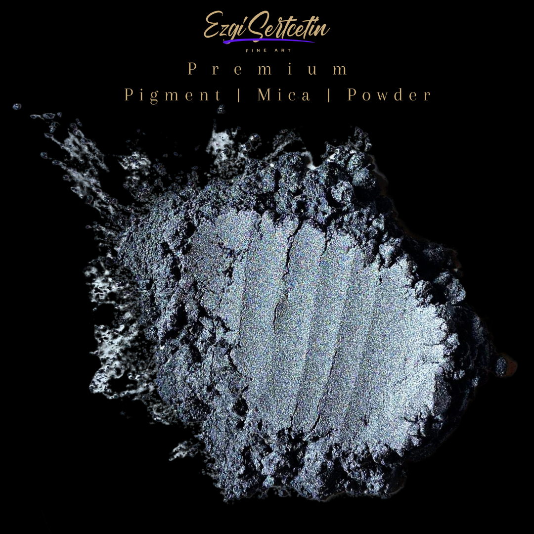 Premium Pigment Powder 50g | Unique & Bright Pearlescent Metallic and Neon Colors | Especially Formulated for Artwork, Resin, Slime, Plasticine and more by Ezgi Sertcetin
