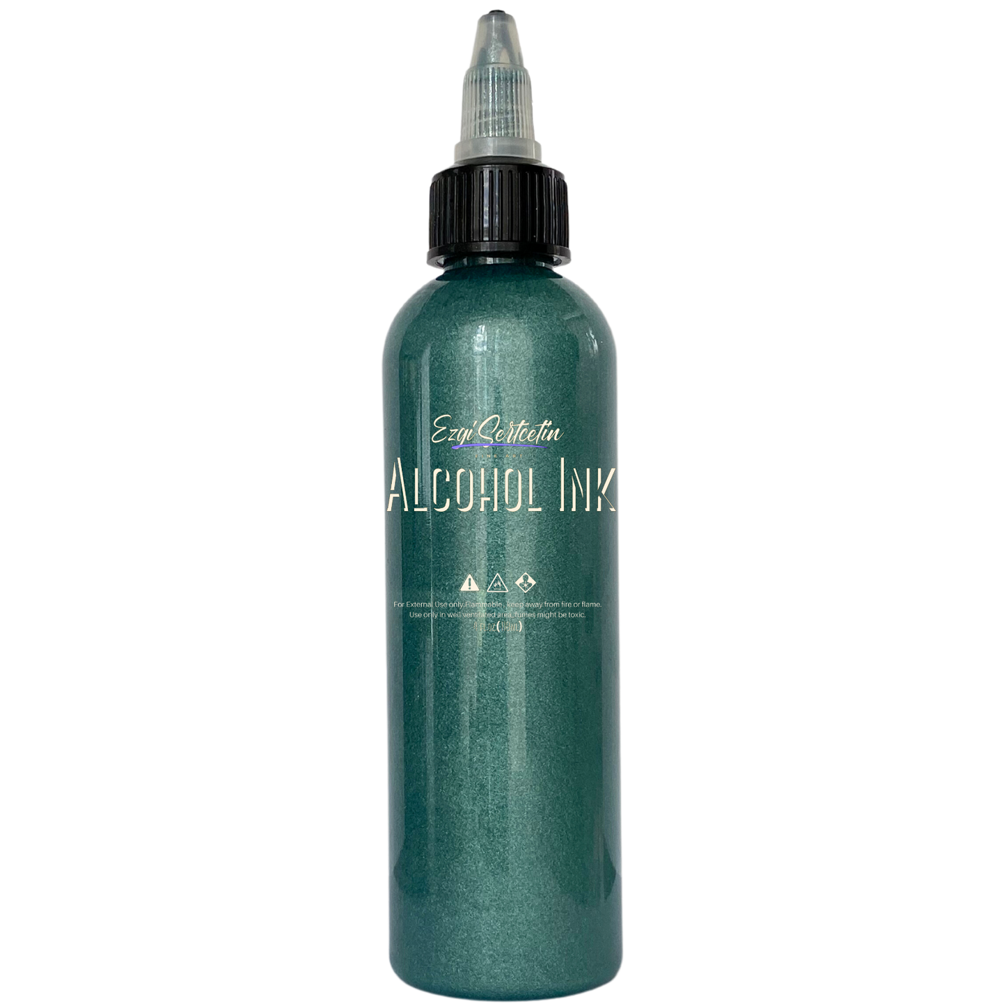 Premium Alcohol Ink|Metallic or Glitter Vibrant|High Saturated Unique Colors|4oz|For Tumblers,Coasters,Resin Dye,Alcohol Ink Paper,Yupo,Resin Petri Dish|by Ezgi Sertcetin