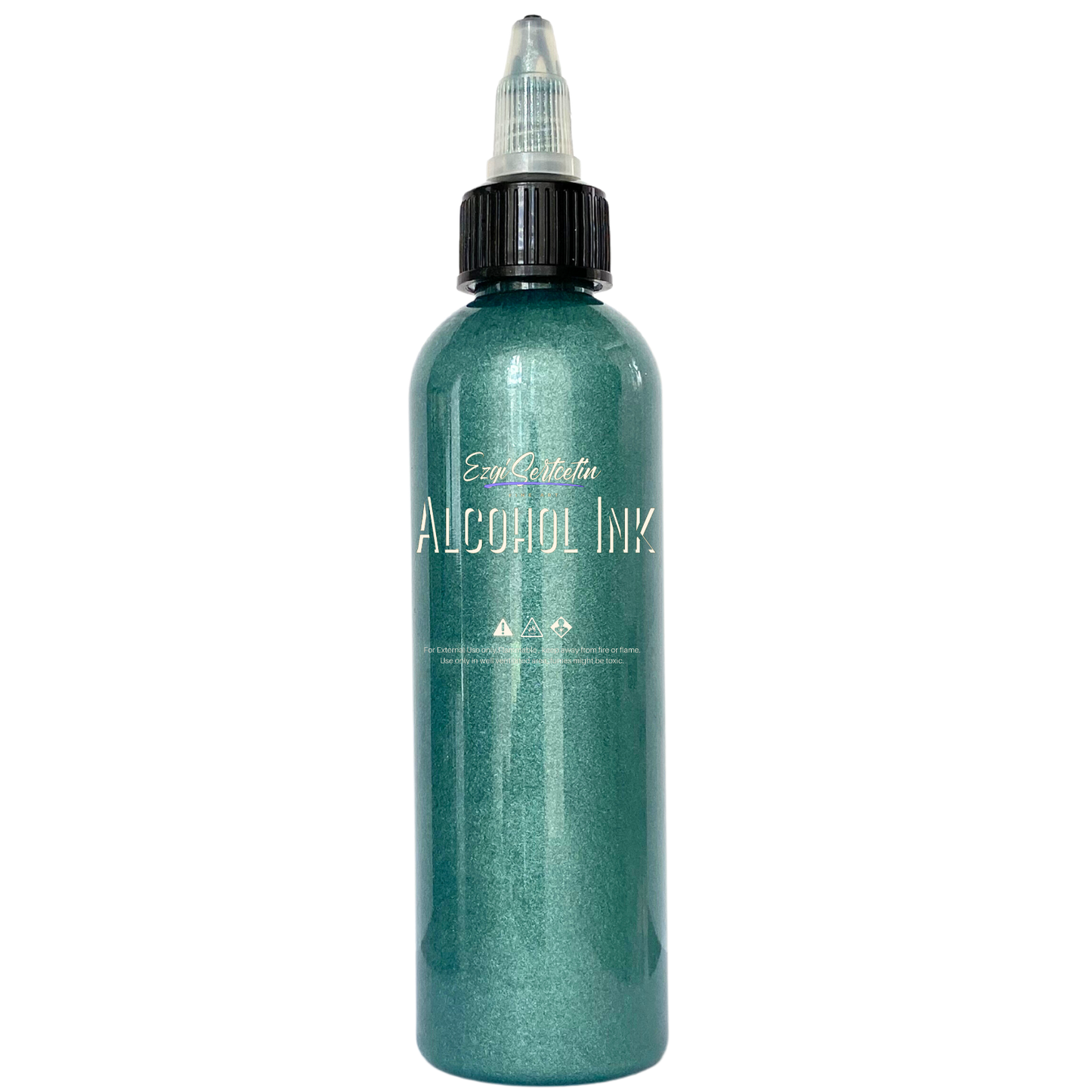 Premium Alcohol Ink|Metallic or Glitter Vibrant|High Saturated Unique Colors|4oz|For Tumblers,Coasters,Resin Dye,Alcohol Ink Paper,Yupo,Resin Petri Dish|by Ezgi Sertcetin