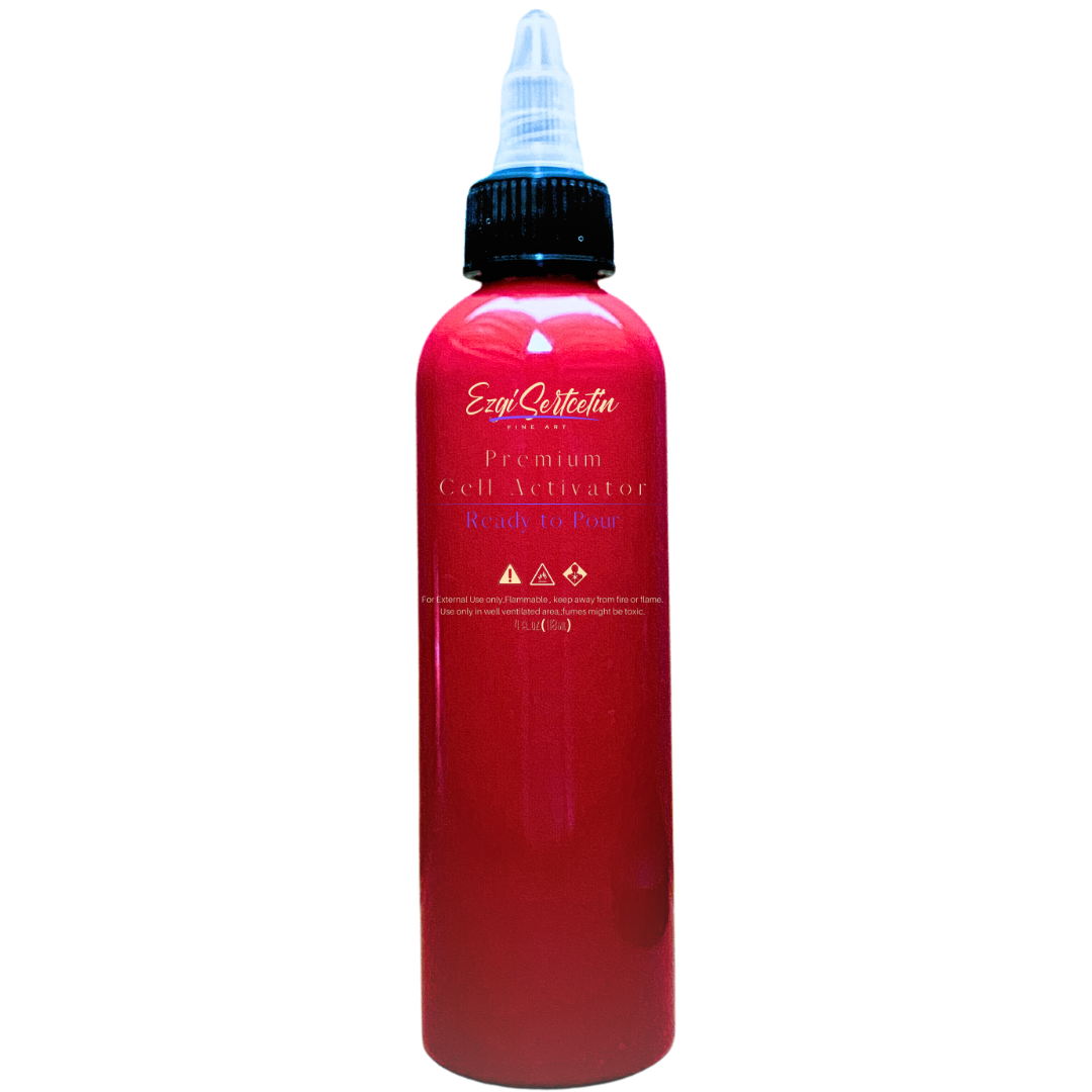 Premium Cell Activator | Ready to Pour | Create Perfect and Unique Cells in your Painting Works | 4oz by Volume | by Ezgi Sertcetin