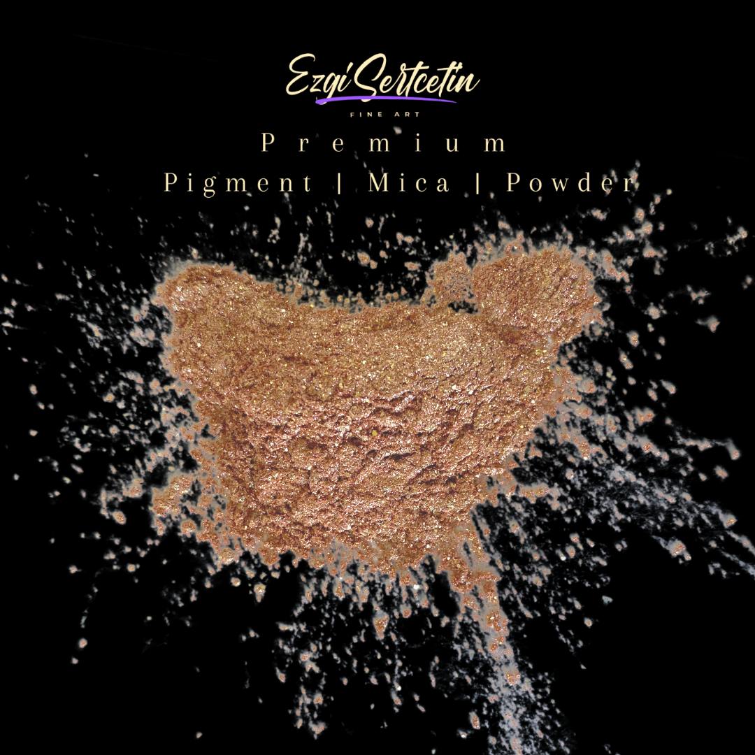 Premium Pigment Powder 50g | Unique & Bright Pearlescent Metallic and Neon Colors | Especially Formulated for Artwork, Resin, Slime, Plasticine and more by Ezgi Sertcetin