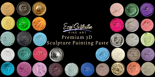 3D Sculpture Painting Paste|Texture Paste|Decorative Plaster|Ready to Use|Unique Metallic Pearl and Neon Colors|Ideal for Artwork|Stencil|Flowers|Texture and Art Relief|6 oz |