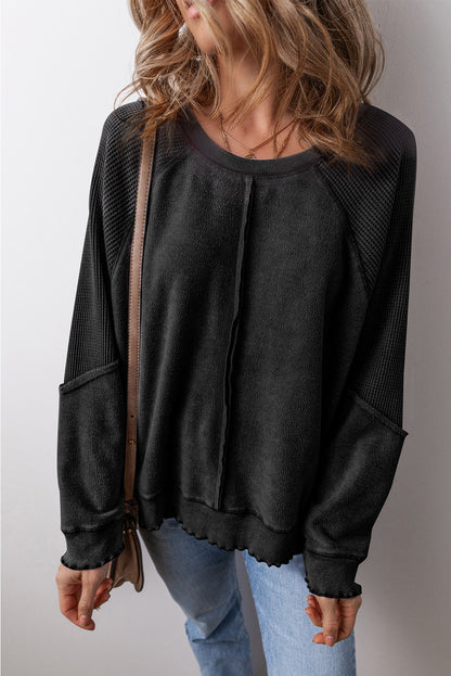 Round Neck Long Sleeve Sweatshirt