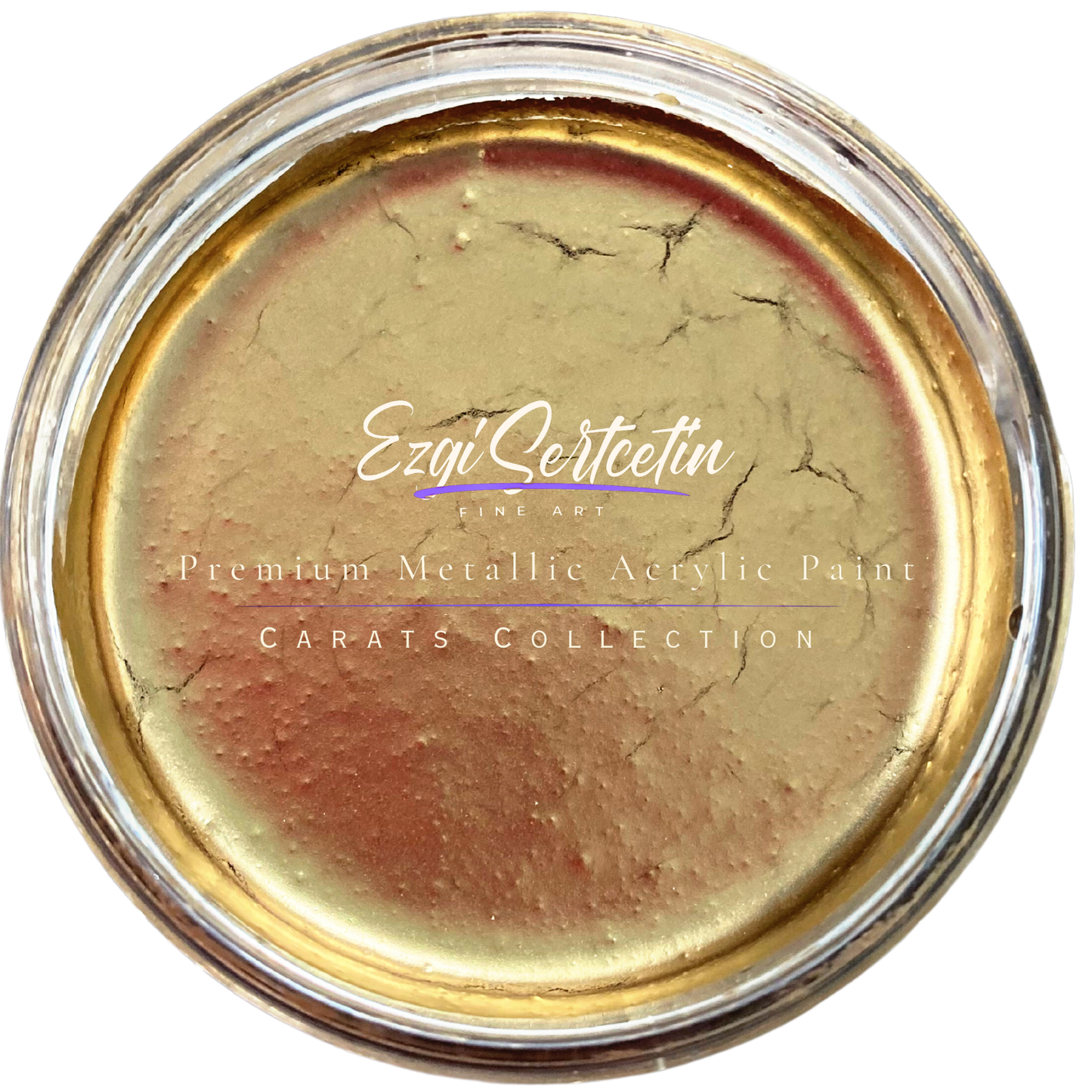 Premium Metallic Acrylic Paint 3 oz |Unique Metallic Bright Colors | Special Carat Collection by Ezgi Sertcetin