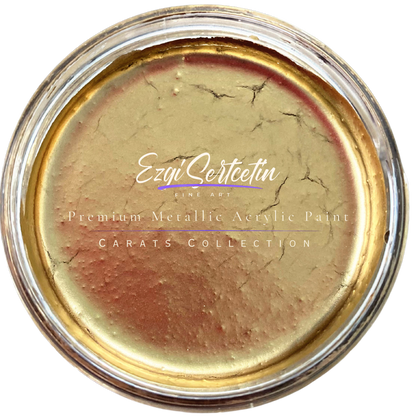 Premium Metallic Acrylic Paint 3 oz |Unique Metallic Bright Colors | Special Carat Collection by Ezgi Sertcetin