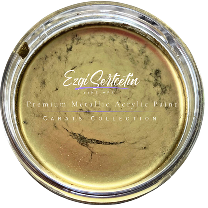 Premium Metallic Acrylic Paint 3 oz |Unique Metallic Bright Colors | Special Carat Collection by Ezgi Sertcetin