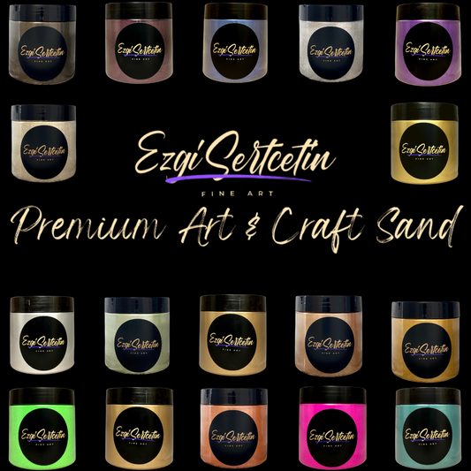 Premium Art Sand|Craft Sand|Unique Metallic-Neon Colors|Excellent Quartz Sand|10 oz|Excellent for Artwork|DIY|Sand Painting|Wedding Decoration|Vaze Filling|Ezgi Sertcetin