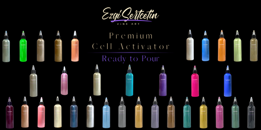 Premium Cell Activator | Ready to Pour | Create Perfect and Unique Cells in your Painting Works | 4oz by Volume | by Ezgi Sertcetin