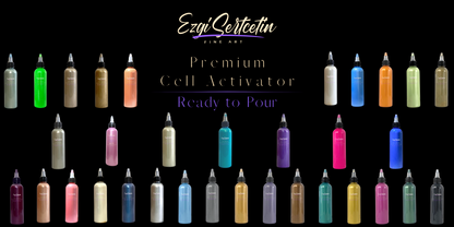 Premium Cell Activator | Ready to Pour | Create Perfect and Unique Cells in your Painting Works | 4oz by Volume | by Ezgi Sertcetin