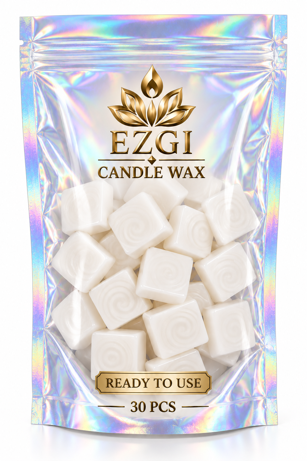 EZGI Candle Wax Metallic Bars for DIY Candle Making, 30 Pcs Ready to use