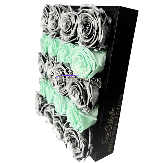 Preserved Rose Deco Frame|Premium Quality Handcrafted 20 Roses x 6.5 cm Diameter|Non Toxic|Excellent for All Events and Organizations|by Ezgi Sertcetin