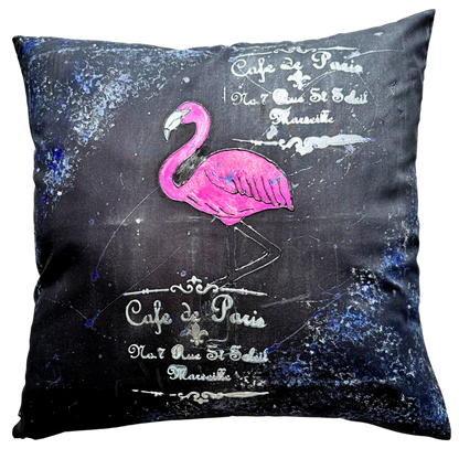 Exquisite Handpainted Decorative 100% Cotton Designer Pillow  | 20x 20 | by Ezgi Sertcetin