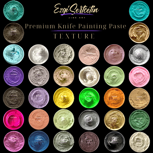 Premium Palette Knife Painting Paste|Texture Paste|Authentic Bright Colors|Ready to Use|Easy to Apply| 6oz