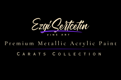 Premium Metallic Acrylic Paint 3 oz |Unique Metallic Bright Colors | Special Carat Collection by Ezgi Sertcetin