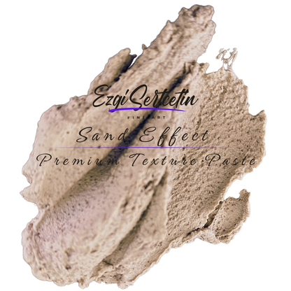 Premium Sand Effect Texture Paste | 6oz by Volume | Unique Metallic Colors | Excellent Sand Texture Effect | by Ezgi Sertcetin