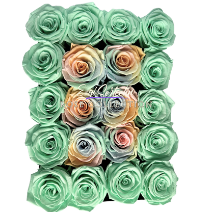 Preserved Rose Deco Gift Box|Premium Quality Handcrafted 20 Roses x 6.5 cm Diameter|Non Toxic|Excellent for All Events and Organizations|by Ezgi Sertcetin