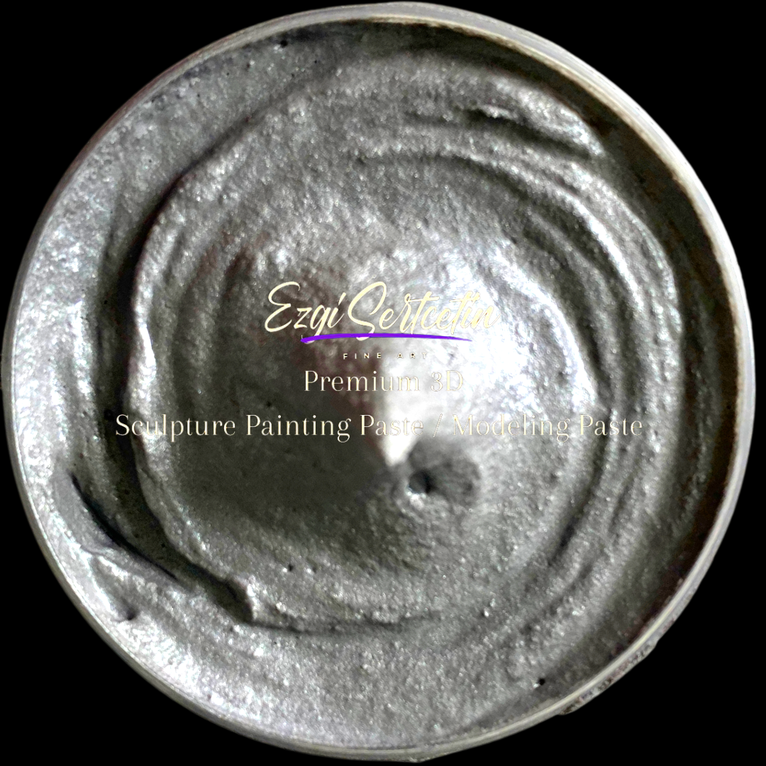 3D Sculpture Painting Paste|Texture Paste|Decorative Plaster|Ready to Use|Unique Metallic Pearl and Neon Colors|Ideal for Artwork|Stencil|Flowers|Texture and Art Relief|6 oz |
