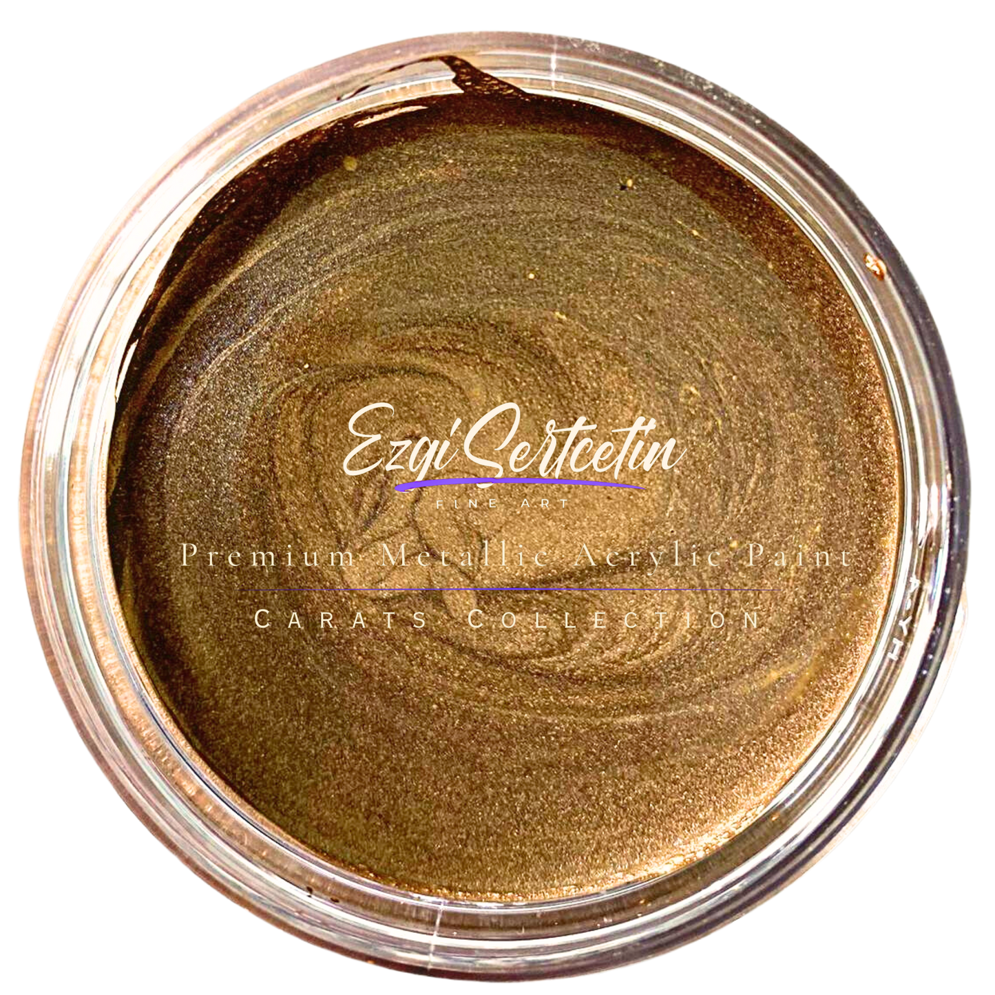 Premium Metallic Acrylic Paint 3 oz |Unique Metallic Bright Colors | Special Carat Collection by Ezgi Sertcetin