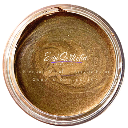 Premium Metallic Acrylic Paint 3 oz |Unique Metallic Bright Colors | Special Carat Collection by Ezgi Sertcetin