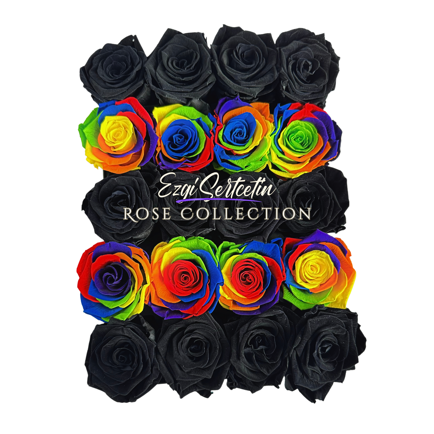 Preserved Rose Deco Gift Box|Premium Quality Handcrafted 20 Roses x 6.5 cm Diameter|Non Toxic|Excellent for All Events and Organizations|by Ezgi Sertcetin