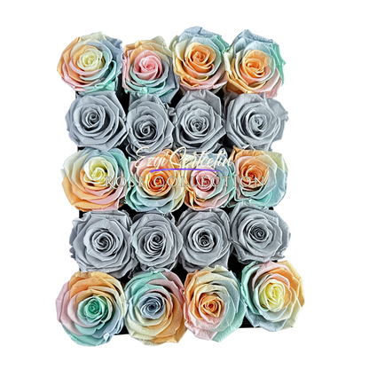 Preserved Rose Deco Gift Box|Premium Quality Handcrafted 20 Roses x 6.5 cm Diameter|Non Toxic|Excellent for All Events and Organizations|by Ezgi Sertcetin