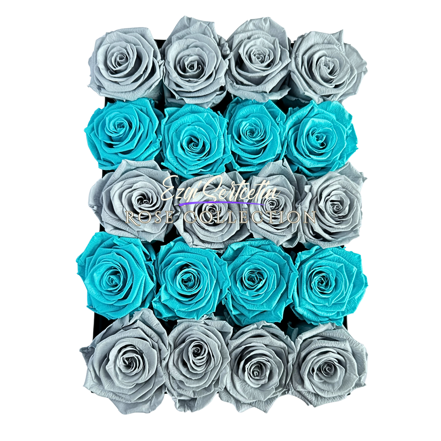 Preserved Rose Deco Gift Box|Premium Quality Handcrafted 20 Roses x 6.5 cm Diameter|Non Toxic|Excellent for All Events and Organizations|by Ezgi Sertcetin