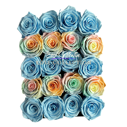 Preserved Rose Deco Gift Box|Premium Quality Handcrafted 20 Roses x 6.5 cm Diameter|Non Toxic|Excellent for All Events and Organizations|by Ezgi Sertcetin