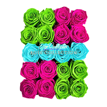 Preserved Rose Deco Gift Box|Premium Quality Handcrafted 20 Roses x 6.5 cm Diameter|Non Toxic|Excellent for All Events and Organizations|by Ezgi Sertcetin