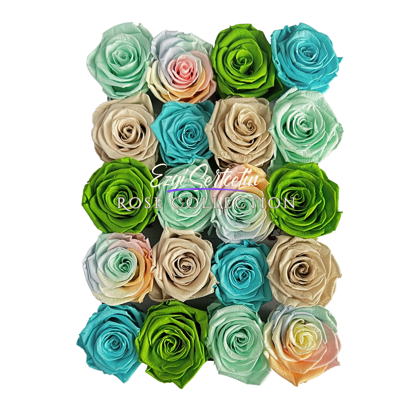 Preserved Rose Deco Gift Box|Premium Quality Handcrafted 20 Roses x 6.5 cm Diameter|Non Toxic|Excellent for All Events and Organizations|by Ezgi Sertcetin