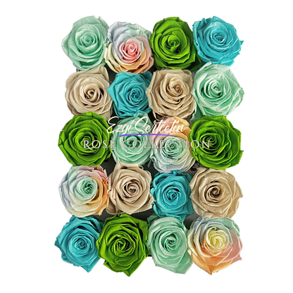 Preserved Rose Deco Gift Box|Premium Quality Handcrafted 20 Roses x 6.5 cm Diameter|Non Toxic|Excellent for All Events and Organizations|by Ezgi Sertcetin