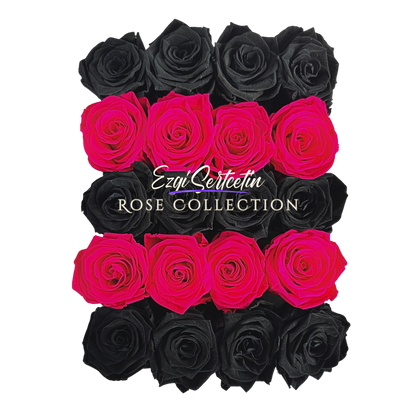 Preserved Rose Deco Gift Box|Premium Quality Handcrafted 20 Roses x 6.5 cm Diameter|Non Toxic|Excellent for All Events and Organizations|by Ezgi Sertcetin