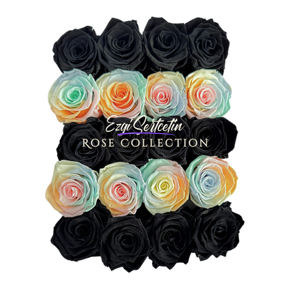 Preserved Rose Deco Gift Box|Premium Quality Handcrafted 20 Roses x 6.5 cm Diameter|Non Toxic|Excellent for All Events and Organizations|by Ezgi Sertcetin