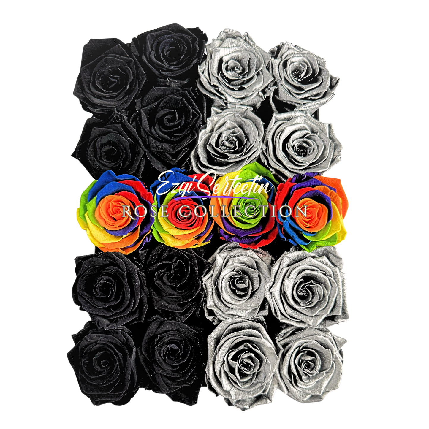 Preserved Rose Deco Gift Box|Premium Quality Handcrafted 20 Roses x 6.5 cm Diameter|Non Toxic|Excellent for All Events and Organizations|by Ezgi Sertcetin