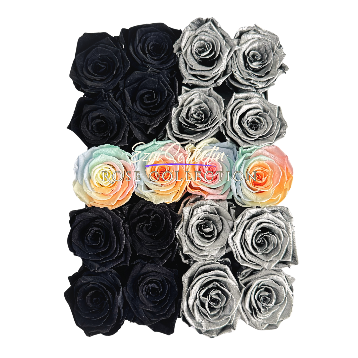 Preserved Rose Deco Gift Box|Premium Quality Handcrafted 20 Roses x 6.5 cm Diameter|Non Toxic|Excellent for All Events and Organizations|by Ezgi Sertcetin