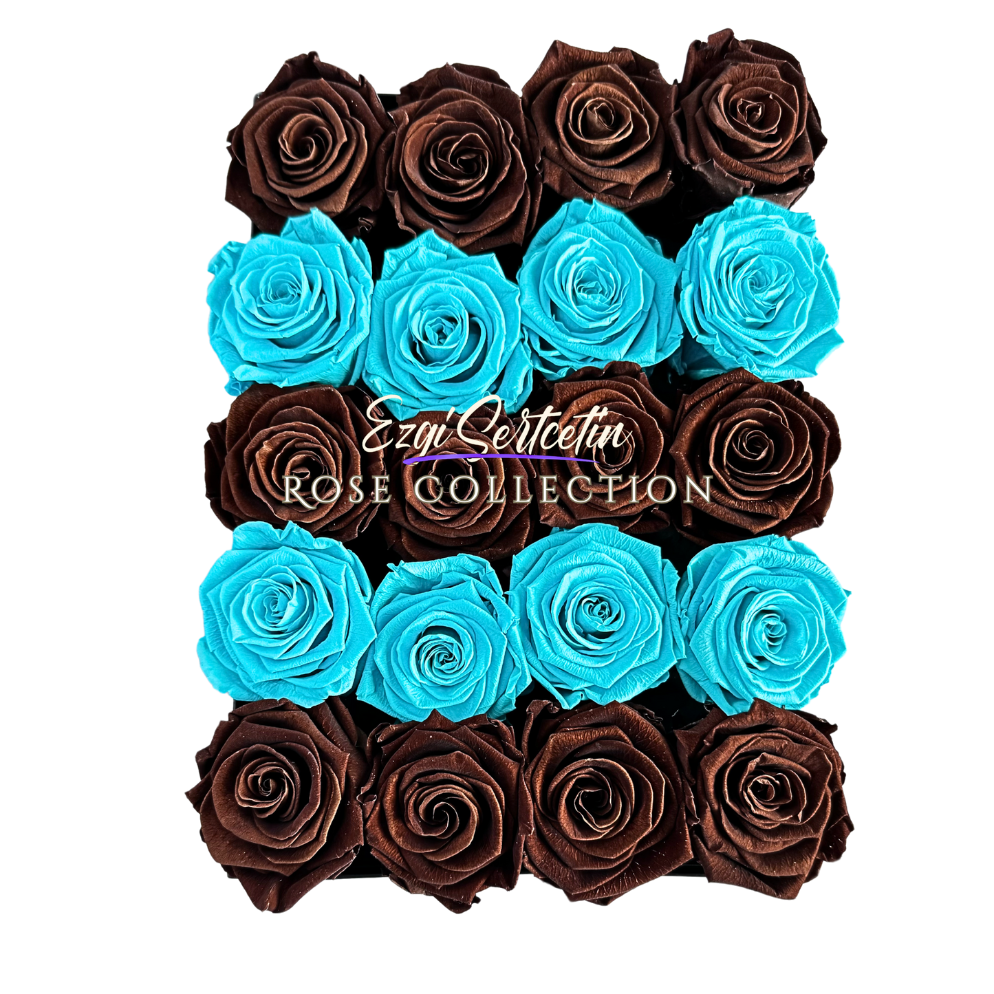 Preserved Rose Deco Gift Box|Premium Quality Handcrafted 20 Roses x 6.5 cm Diameter|Non Toxic|Excellent for All Events and Organizations|by Ezgi Sertcetin