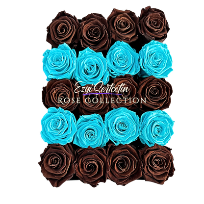 Preserved Rose Deco Gift Box|Premium Quality Handcrafted 20 Roses x 6.5 cm Diameter|Non Toxic|Excellent for All Events and Organizations|by Ezgi Sertcetin